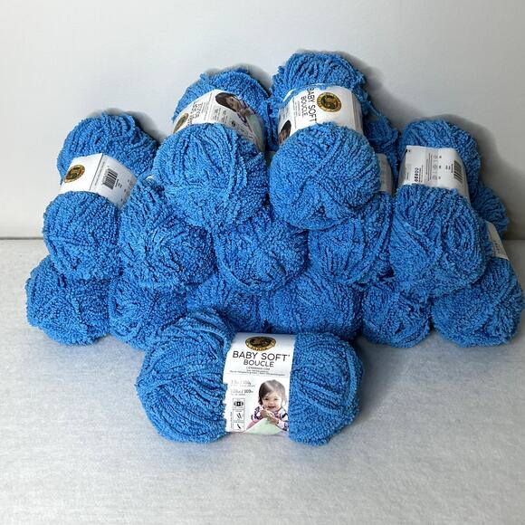 Lion Brand Baby Soft Boucle Aqua Yarn